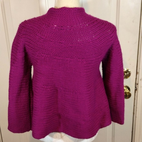 Moda International Purple Button Down Knitted Cardigan - Picture 4 of 12